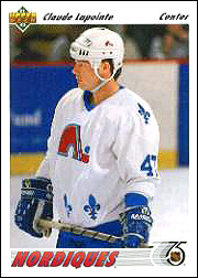 1994-95 Score Hockey #194 Claude Lapointe Quebec Nordiques V90859